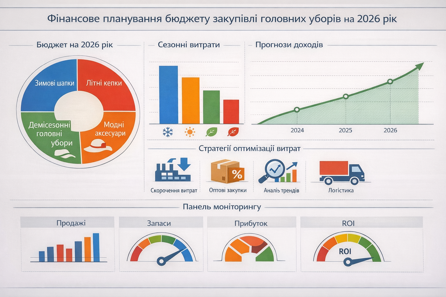 Планування бюджету закупівель головних уборів на 2026 рік - фінансовий гайд Формування бюджету на закупівлю головних уборів 2026 - бізнес-планування та фінанси